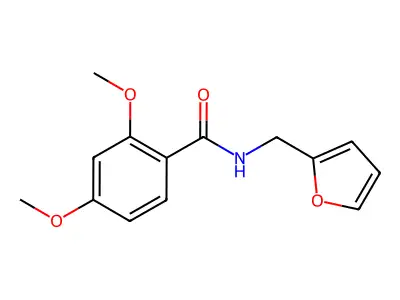 N-(furan-2-ylmethyl)-2,4-dimethoxybenzamide structure