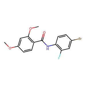 N-(4-bromo-2-fluorophenyl)-2,4-dimethoxybenzamide structure
