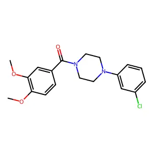 1-(3-Chlorophenyl)-4-(3,4-dimethoxybenzoyl)piperazine structure