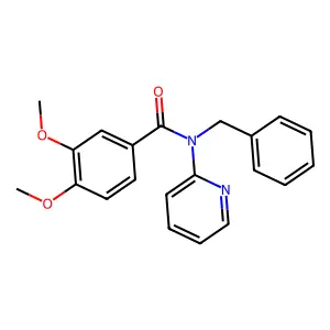 N-benzyl-3,4-dimethoxy-N-pyridin-2-ylbenzamide structure