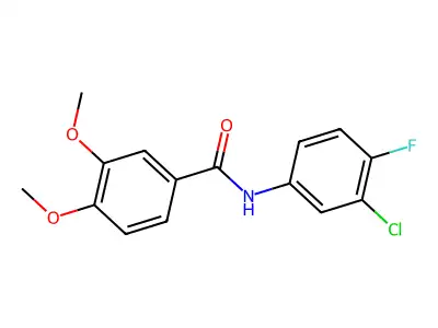N-(3-chloro-4-fluorophenyl)-3,4-dimethoxybenzamide structure
