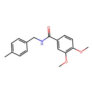 3,4-dimethoxy-N-[(4-methylphenyl)methyl]benzamide structure