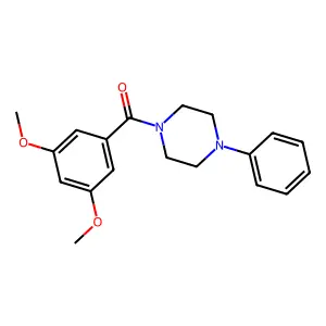 Piperazine, 1-(3,5-dimethoxybenzoyl)-4-phenyl- structure