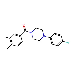 (3,4-Dimethylphenyl)-[4-(4-fluorophenyl)piperazin-1-yl]methanone structure