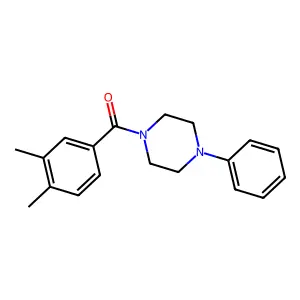 (3,4-Dimethylphenyl)-(4-phenylpiperazin-1-yl)methanone structure