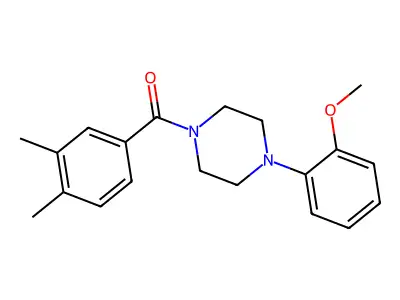 (3,4-Dimethylphenyl)-[4-(2-methoxyphenyl)piperazin-1-yl]methanone structure