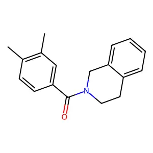 3,4-dihydroisoquinolin-2(1H)-yl(3,4-dimethylphenyl)methanone structure