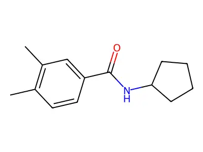 N-cyclopentyl-3,4-dimethylbenzamide structure