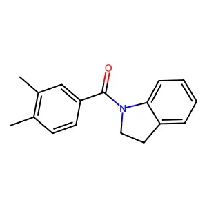 2,3-Dihydroindol-1-yl-(3,4-dimethylphenyl)methanone structure