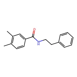 3,4-dimethyl-N-(2-phenylethyl)benzamide structure