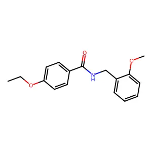 4-ethoxy-N-[(2-methoxyphenyl)methyl]benzamide structure