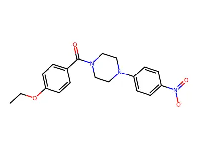 (4-Ethoxyphenyl)-[4-(4-nitrophenyl)piperazin-1-yl]methanone structure