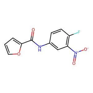 N-(4-fluoro-3-nitrophenyl)furan-2-carboxamide structure