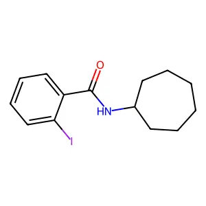 N-cycloheptyl-2-iodobenzamide structure