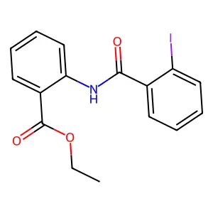 Ethyl 2-[(2-iodobenzoyl)amino]benzoate structure