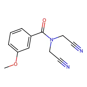 N,N-bis(cyanomethyl)-3-methoxybenzamide structure