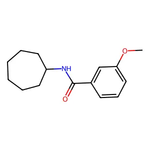 N-cycloheptyl-3-methoxybenzamide structure