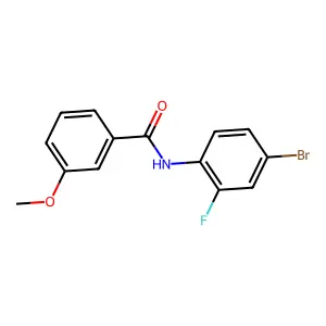 N-(4-bromo-2-fluorophenyl)-3-methoxybenzamide structure