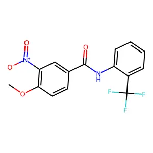 4-methoxy-3-nitro-N-[2-(trifluoromethyl)phenyl]benzamide structure