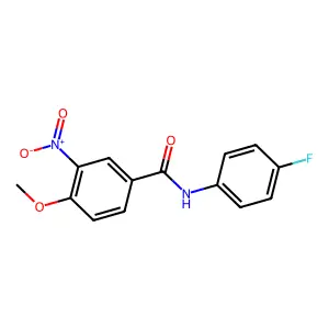 N-(4-fluorophenyl)-4-methoxy-3-nitrobenzamide structure