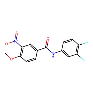 N-(3,4-difluorophenyl)-4-methoxy-3-nitrobenzamide structure