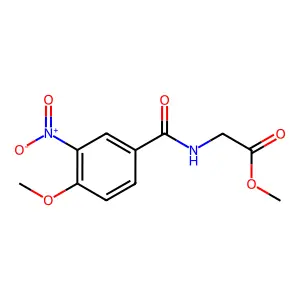 Methyl 2-[(4-methoxy-3-nitrobenzoyl)amino]acetate structure
