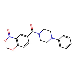 (4-Methoxy-3-nitrophenyl)-(4-phenylpiperazin-1-yl)methanone structure