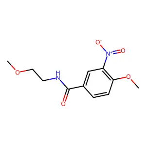 4-methoxy-N-(2-methoxyethyl)-3-nitrobenzamide structure