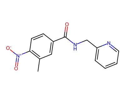 3-methyl-4-nitro-N-(pyridin-2-ylmethyl)benzamide structure