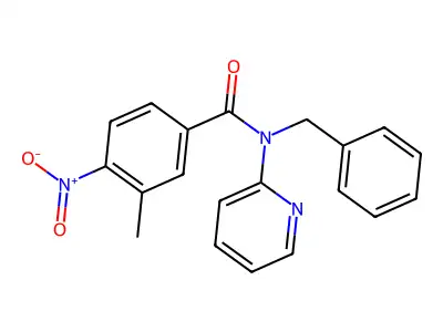 N-benzyl-3-methyl-4-nitro-N-(pyridin-2-yl)benzamide structure