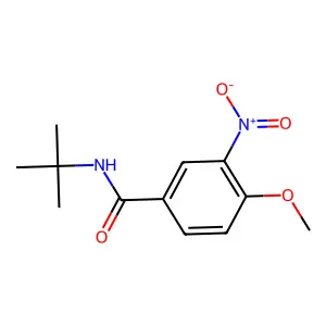 N-tert-butyl-4-methoxy-3-nitrobenzamide structure