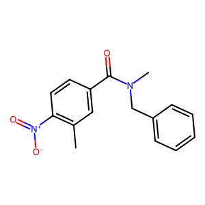 N-benzyl-N,3-dimethyl-4-nitrobenzamide structure