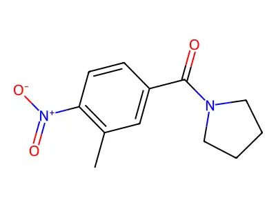 (3-Methyl-4-nitrophenyl)(pyrrolidin-1-yl)methanone structure