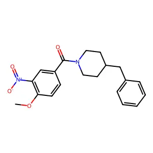 (4-Benzylpiperidin-1-yl)-(4-methoxy-3-nitrophenyl)methanone structure