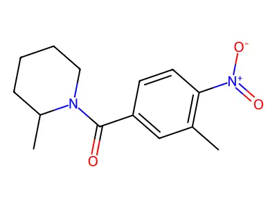 (3-Methyl-4-nitrophenyl)(2-methylpiperidin-1-yl)methanone structure