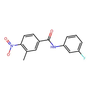 N-(3-fluorophenyl)-3-methyl-4-nitrobenzamide structure