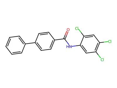N-(2,4,5-trichlorophenyl)biphenyl-4-carboxamide structure