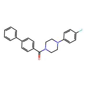 [4-(4-Fluorophenyl)piperazin-1-yl]-(4-phenylphenyl)methanone structure