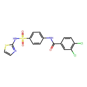 3,4-dichloro-N-[4-(1,3-thiazol-2-ylsulfamoyl)phenyl]benzamide structure