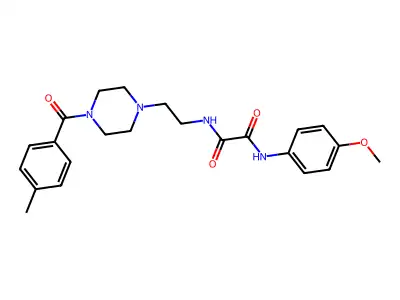 N'-(4-methoxyphenyl)-N-[2-[4-(4-methylbenzoyl)piperazin-1-yl]ethyl]oxamide structure