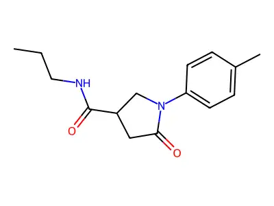 1-(4-methylphenyl)-5-oxo-N-propylpyrrolidine-3-carboxamide structure