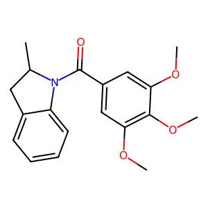 (2-Methylindolin-1-yl)(3,4,5-trimethoxyphenyl)methanone structure