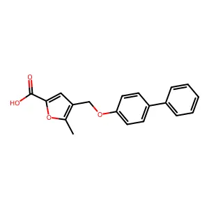 4-(Biphenyl-4-yloxymethyl)-5-methyl-furan-2-carboxylic acid structure