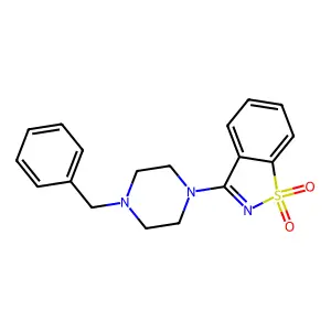 3-(4-Benzyl-piperazin-1-yl)-benzo[d]isothiazole 1,1-dioxide structure