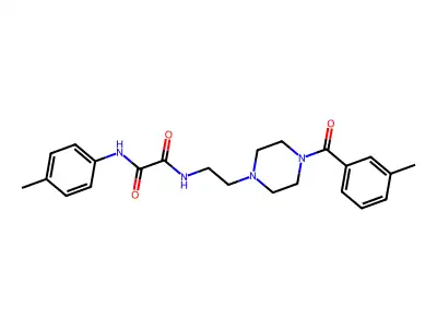 N-[2-[4-(3-methylbenzoyl)piperazin-1-yl]ethyl]-N'-(4-methylphenyl)oxamide structure