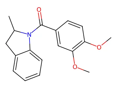 1-(3,4-Dimethoxybenzoyl)-2-methylindoline structure