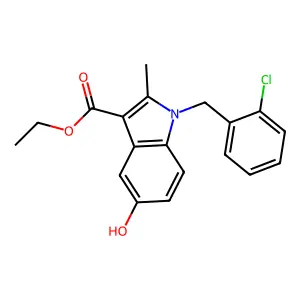 ethyl 1-(2-chlorobenzyl)-5-hydroxy-2-methyl-1H-indole-3-carboxylate structure