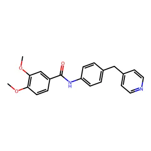 3,4-dimethoxy-N-[4-(pyridin-4-ylmethyl)phenyl]benzamide structure