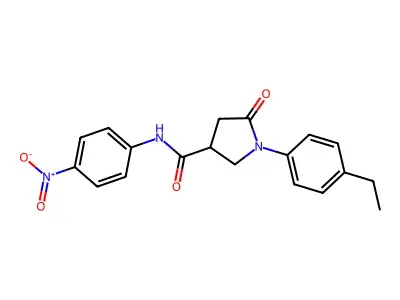 1-(4-ethylphenyl)-N-(4-nitrophenyl)-5-oxopyrrolidine-3-carboxamide structure