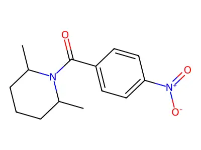 (2,6-Dimethyl-1-piperidinyl)(4-nitrophenyl)methanone structure